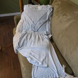 NWT BP Light Grey with White Women's Pajama Set-Size M